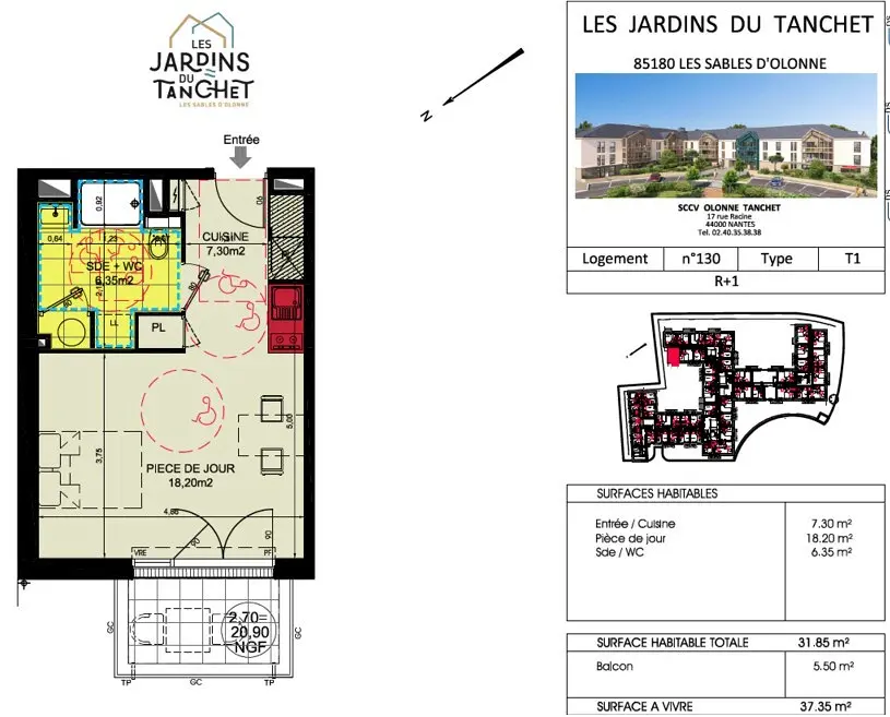 appartementà LES SABLES D'OLONNE