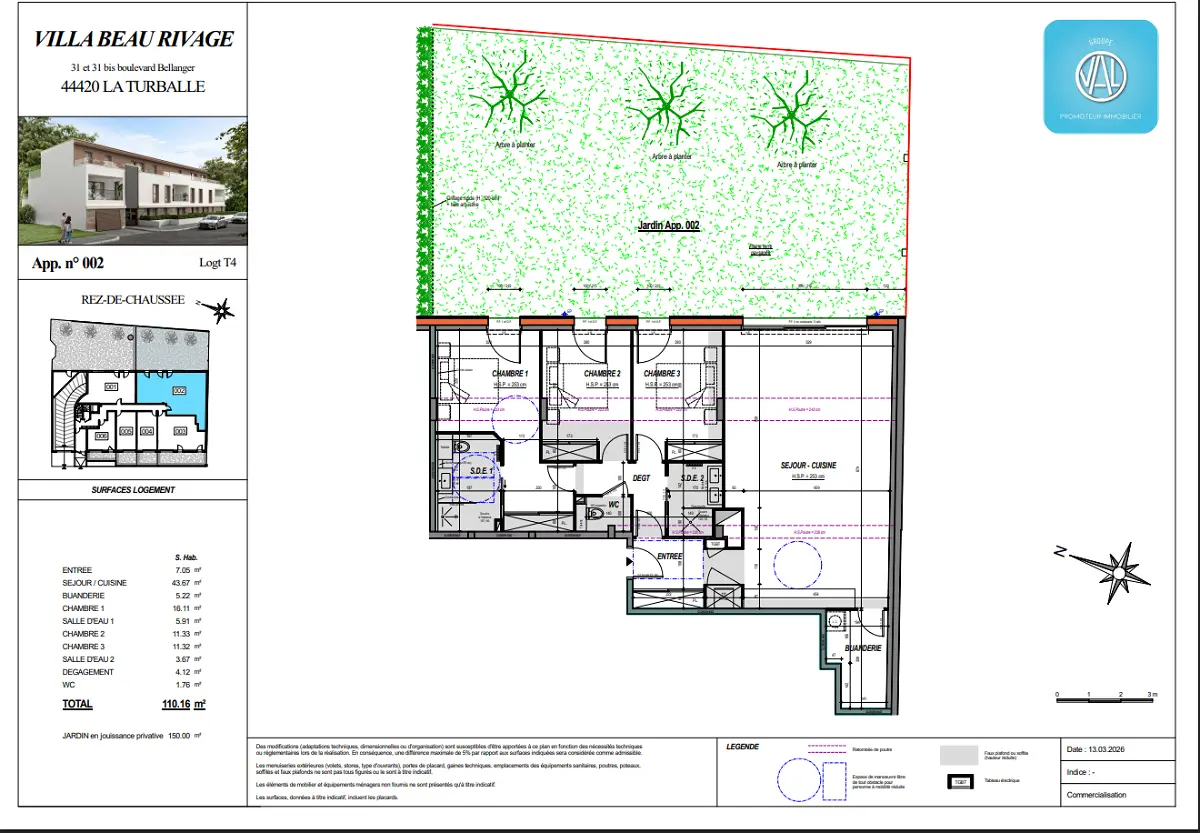 Appartement 4 pièces 111 m² · à La Turballe · 110,6 m² · 650 000 €
