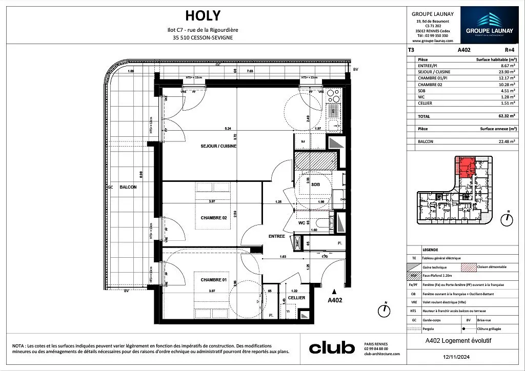 appartementà CESSON-SÉVIGNÉ