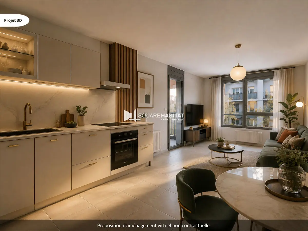 Appartement 2 pièces 38 m² · à Lyon 69008 · 37,7 m² · 215 000 €