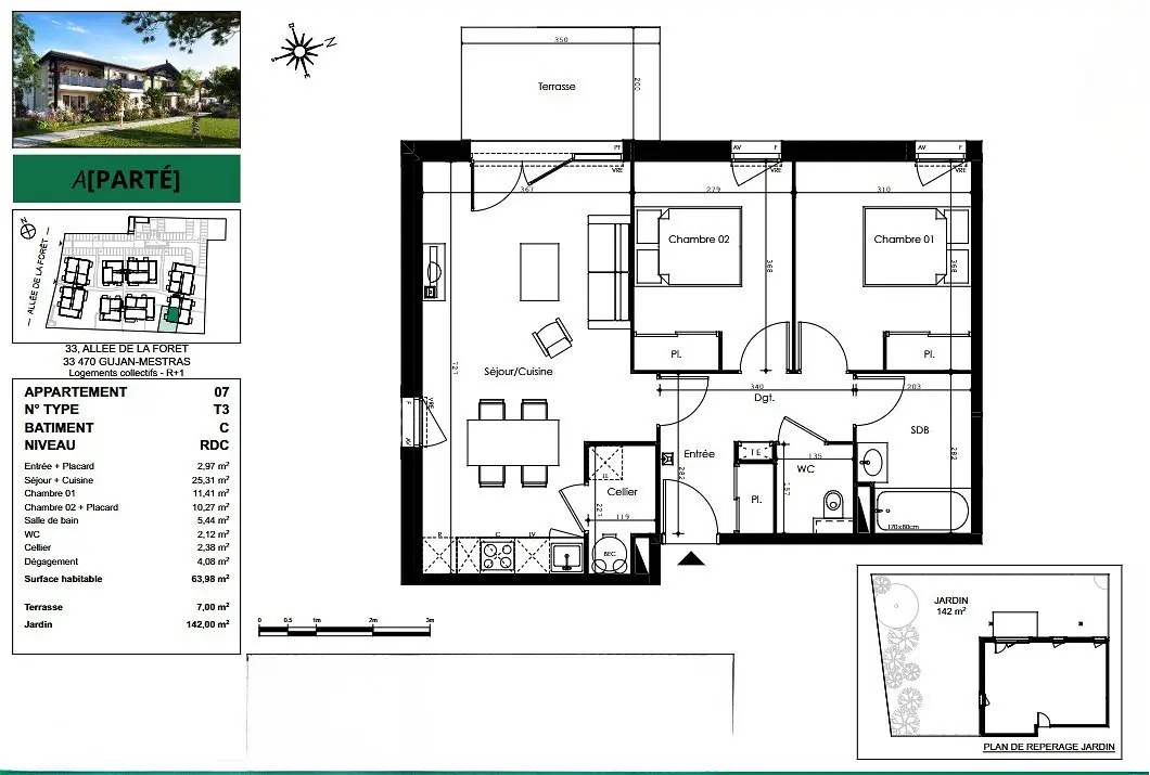 appartementà GUJAN MESTRAS