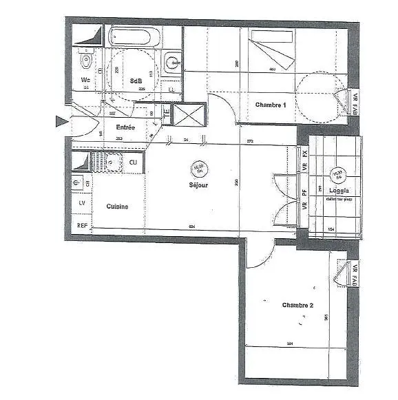 Appartement 3 pièces 55 m² · à Nantes · 54,9 m² · 723 €/mois