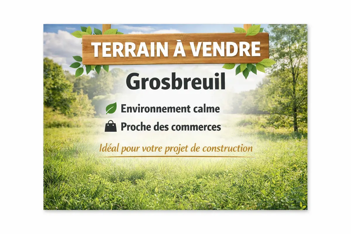 Achat terrainà GROSBREUIL