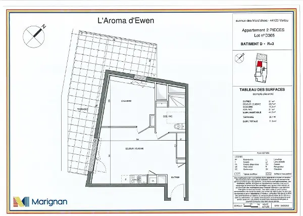 Appartement à louer - VERTOU, 2 pièces