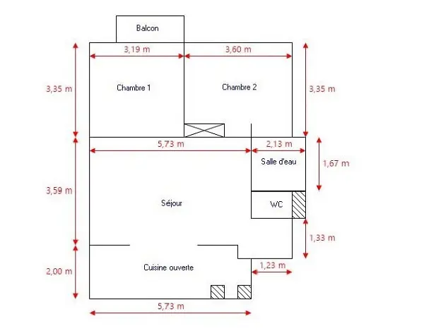 Location appartement 3 pièces - 60.29m² à Herblain (44800)
