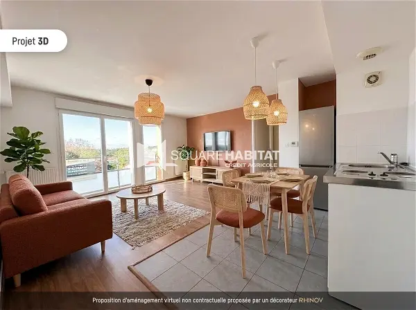 Achat appartement 2 pièces - 46.59m² à Bouaye (44830)