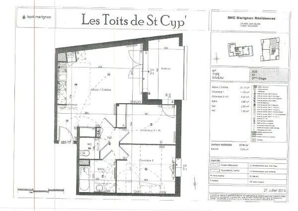 Appartement à louer - TOULOUSE, 3 pièces