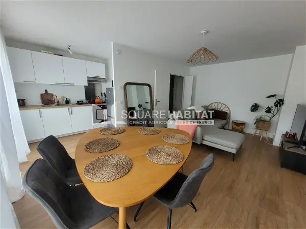 Location appartement 2 pièces - 45.32m² à Roubaix (59100)