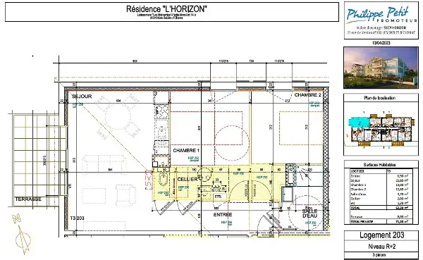 Appartement à louer - LES SABLES - D'OLONNE, 3 pièces