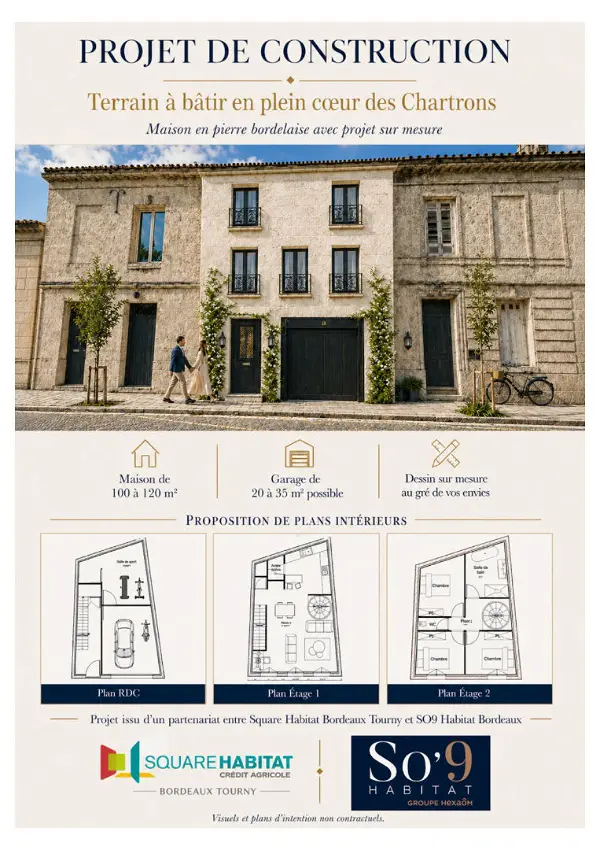 Achat terrain - 61m² à Bordeaux (33300)