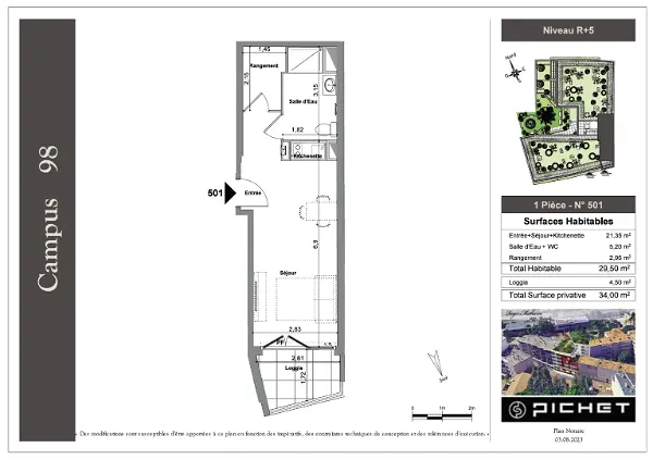 Location appartement 1 pièce - 29.5m² à Marseile (13010)