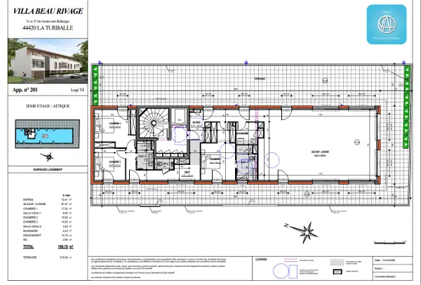 Achat appartement 4 pièces - 169.85m² à La turballe (44420)