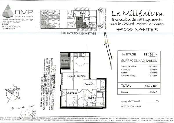 Appartement à louer - NANTES, 2 pièces