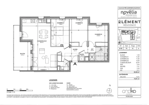 Appartement à vendre - EMBRUN, 4 pièces