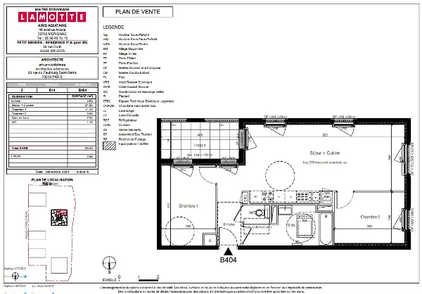 Appartement à louer - BRUGES, 3 pièces