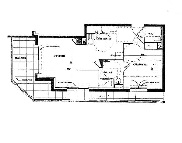 Location appartement 2 pièces - 45.33m² à Toulon (83000)
