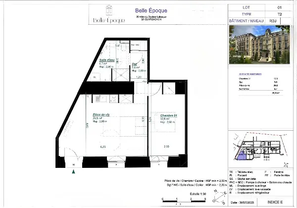Location appartement 2 pièces - 49m² à Arcachon (33120)