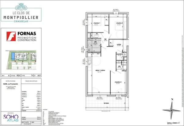 Appartement à louer - Chasselay, 4 pièces