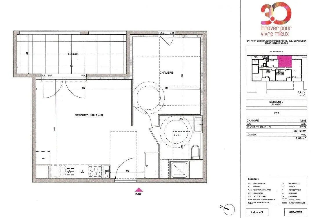 Appartement à L'Isle-d'Abeau